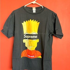 Bart Simpson Supreme Parody Graphic Tee | Streetwear Bootleg | Size M